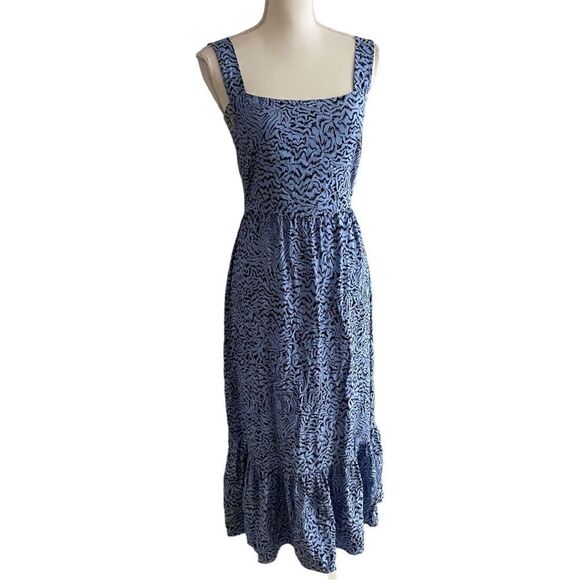 HVN Tender Loving Care Silk Ruffle Olympia Midi Dress Size 2 - Picture 3 of 7